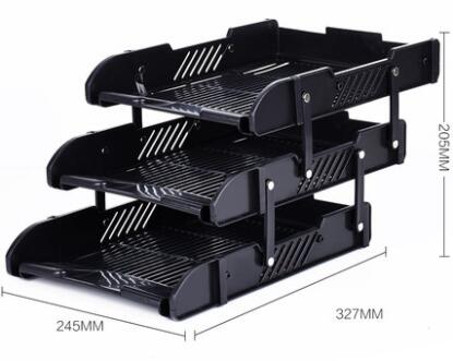 Vropsy Foldable Plastic Office Desk Accessories Files Papers Divider Rack Storage Tray Stand, Random - Image 6